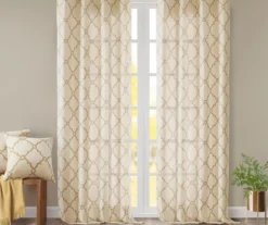 Sereno Fretwork Light-Filtering Grommet Curtain Panel -DHP Sales Store 810518028 810518029 810518030 7 2