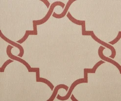 Sereno Fretwork Beige & Spice Light-Filtering Grommet Curtain Panel, (95") -DHP Sales Store 810518031 810518032 810518034 6 1