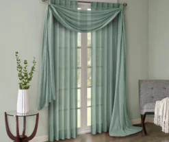 Avery Crushed Sheer Rod Pocket Curtain Panel Pair -DHP Sales Store 810518041 810518038 810518042 10