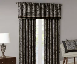 Valerie Black Light-Filtering Rod Pocket Curtain Panel Pair, (95") 23 Valerie Black Light-Filtering Rod Pocket Curtain Panel Pair, (95") -DHP Sales Store 810518076 810518077 10