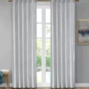 Bryce Velvet Light Gray Room-Darkening Rod Pocket Curtain Panel Pair, (63") -DHP Sales Store 810518084 810518163 810518164 10