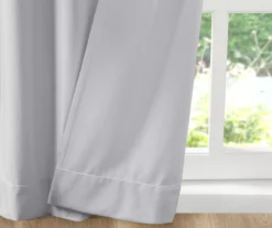 Bryce Velvet Light Gray Room-Darkening Rod Pocket Curtain Panel Pair, (95") -DHP Sales Store 810518084 810518163 810518164 6