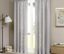 Clarissa Diamond Sheer Rod Pocket Curtain Panel 22 Clarissa Diamond Sheer Rod Pocket Curtain Panel -DHP Sales Store 810518093 810518094 1 2
