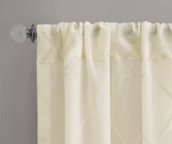 Clarissa Diamond Ivory Sheer Rod Pocket Curtain Panel, (84") 8 Clarissa Diamond Ivory Sheer Rod Pocket Curtain Panel, (84") -DHP Sales Store 810518098 810518099 2 1