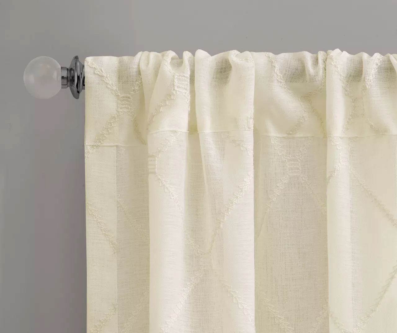 Clarissa Diamond Sheer Rod Pocket Curtain Panel 11 Clarissa Diamond Sheer Rod Pocket Curtain Panel - Image 9