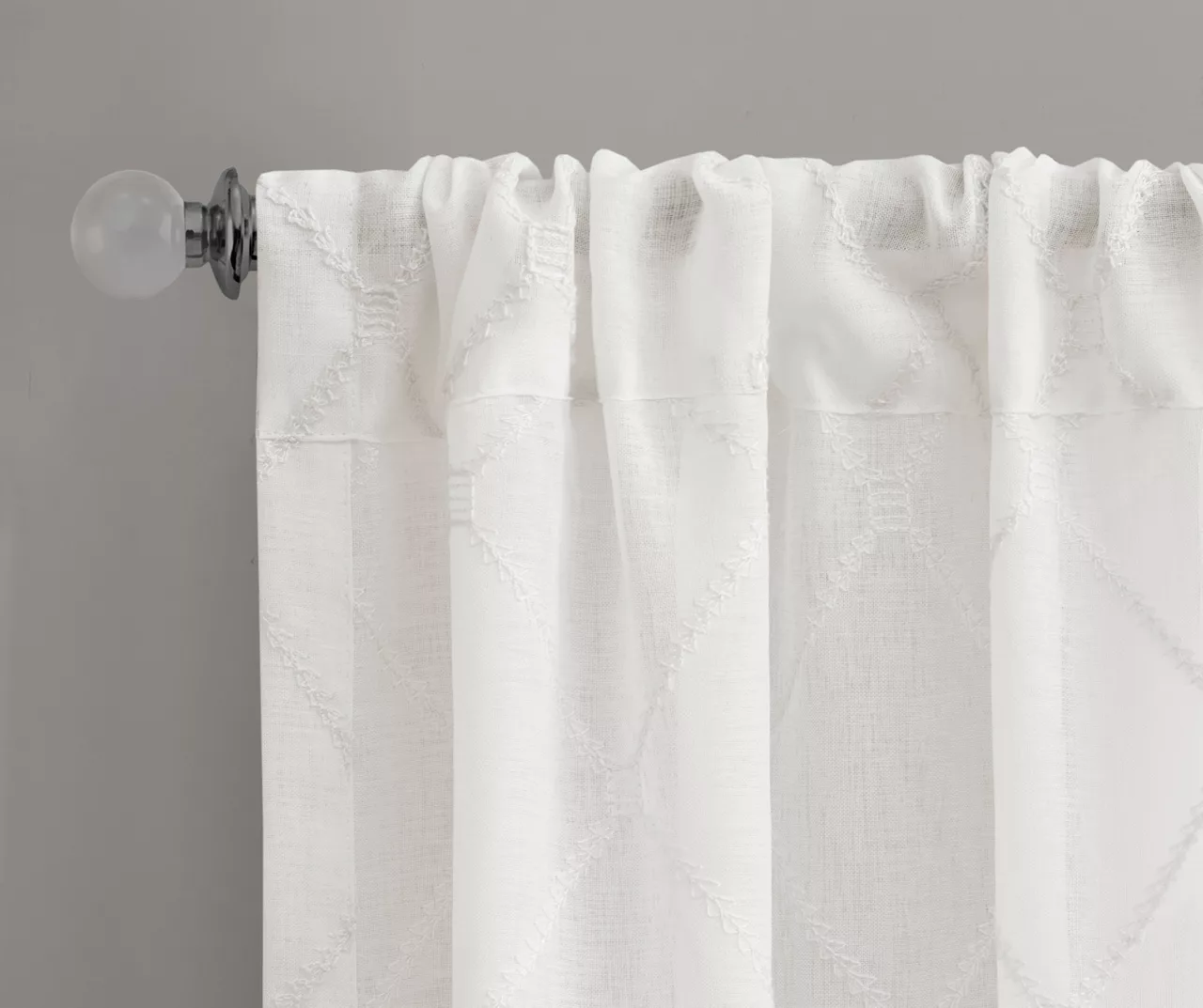 Clarissa Diamond Sheer Rod Pocket Curtain Panel 17 Clarissa Diamond Sheer Rod Pocket Curtain Panel - Image 15