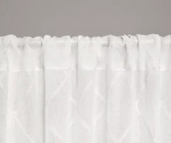 Clarissa Diamond White Sheer Rod Pocket Curtain Panel, (95") -DHP Sales Store 810518103 810518104 3