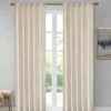 Bryce Velvet Ivory Room-Darkening Rod Pocket Curtain Panel Pair, (95") 2 Bryce Velvet Ivory Room-Darkening Rod Pocket Curtain Panel Pair, (95") -DHP Sales Store 810518129 810518106 810518083
