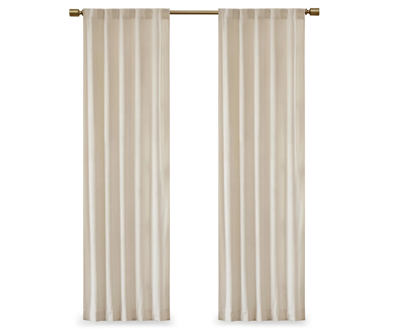 Bryce Velvet Ivory Room-Darkening Rod Pocket Curtain Panel Pair, (95") 11 Bryce Velvet Ivory Room-Darkening Rod Pocket Curtain Panel Pair, (95") - Image 9