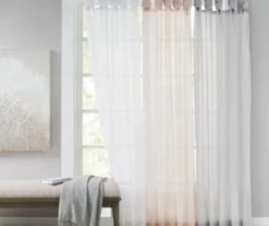 Persis Light Gray Voile Sheer Twisted Tab Curtain Panel Pair, (84") -DHP Sales Store 810518134 810518135 810518136 5 3