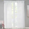 Persis White Voile Sheer Twisted Tab Curtain Panel Pair, (63") -DHP Sales Store 810518137 810518138 810518139 6