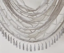 Clarissa Diamond Sheer Rod Pocket Waterfall Valance, (46") -DHP Sales Store 810518158 3