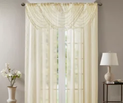 Clarissa Diamond Sheer Rod Pocket Waterfall Valance, (46") -DHP Sales Store 810518160 4
