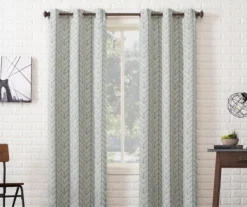 Sun Zero Ashwood Chevron Blackout Grommet Curtain Panel 30 Sun Zero Ashwood Chevron Blackout Grommet Curtain Panel -DHP Sales Store 810518411