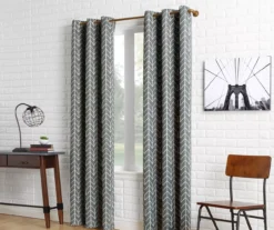 Sun Zero Ashwood Chevron Blackout Grommet Curtain Panel 37 Sun Zero Ashwood Chevron Blackout Grommet Curtain Panel -DHP Sales Store 810518412 3