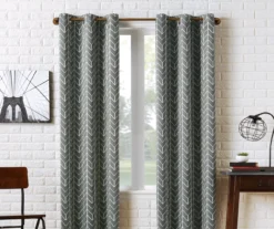Sun Zero Ashwood Chevron Blackout Grommet Curtain Panel 24 Sun Zero Ashwood Chevron Blackout Grommet Curtain Panel -DHP Sales Store 810518415