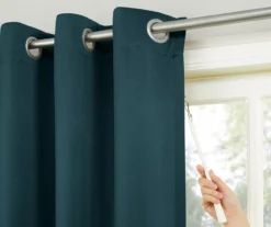 Loretta Teal Blackout Grommet Curtain Panel, (84") -DHP Sales Store 810518431 1
