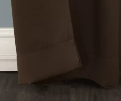 Loretta Chocolate Blackout Grommet Curtain Panel, (84") -DHP Sales Store 810518432 2