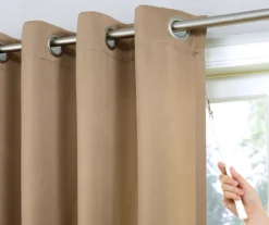 Loretta Taupe Blackout Grommet Curtain Panel, (84") -DHP Sales Store 810518433 1 1