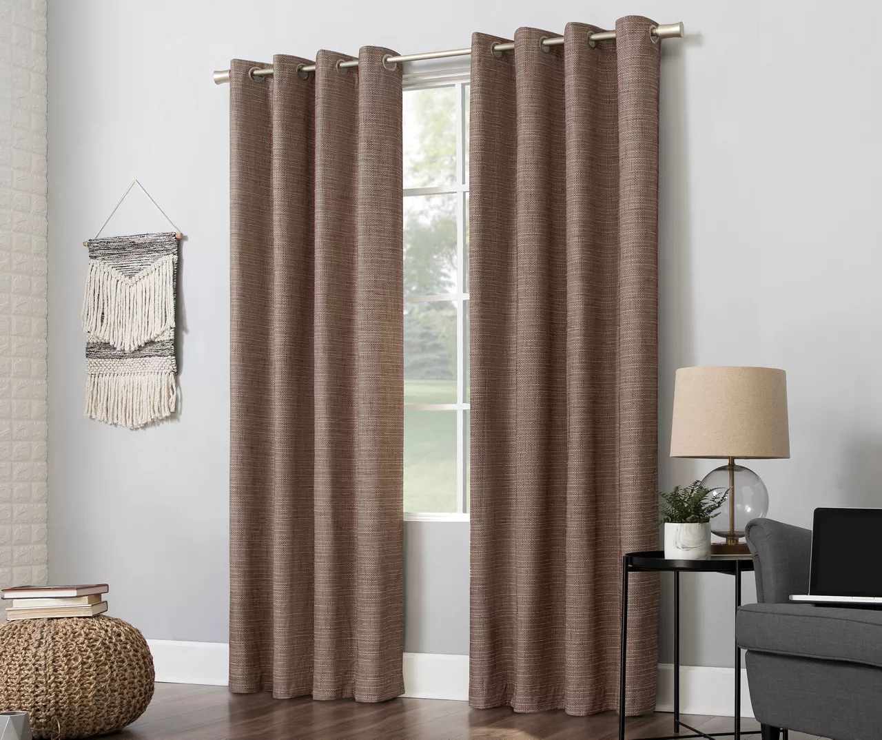 Wilbon Russet Linen Blackout Curtain Panel, (84") 7 Wilbon Russet Linen Blackout Curtain Panel, (84") - Image 5