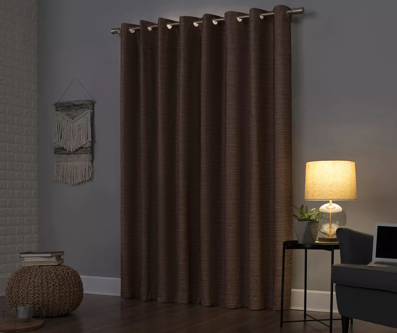 Wilbon Russet Linen Blackout Curtain Panel, (96") 4 Wilbon Russet Linen Blackout Curtain Panel, (96") - Image 2