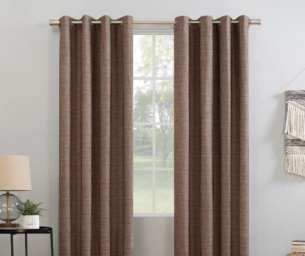 Wilbon Russet Linen Blackout Curtain Panel, (96") 3 Wilbon Russet Linen Blackout Curtain Panel, (96")