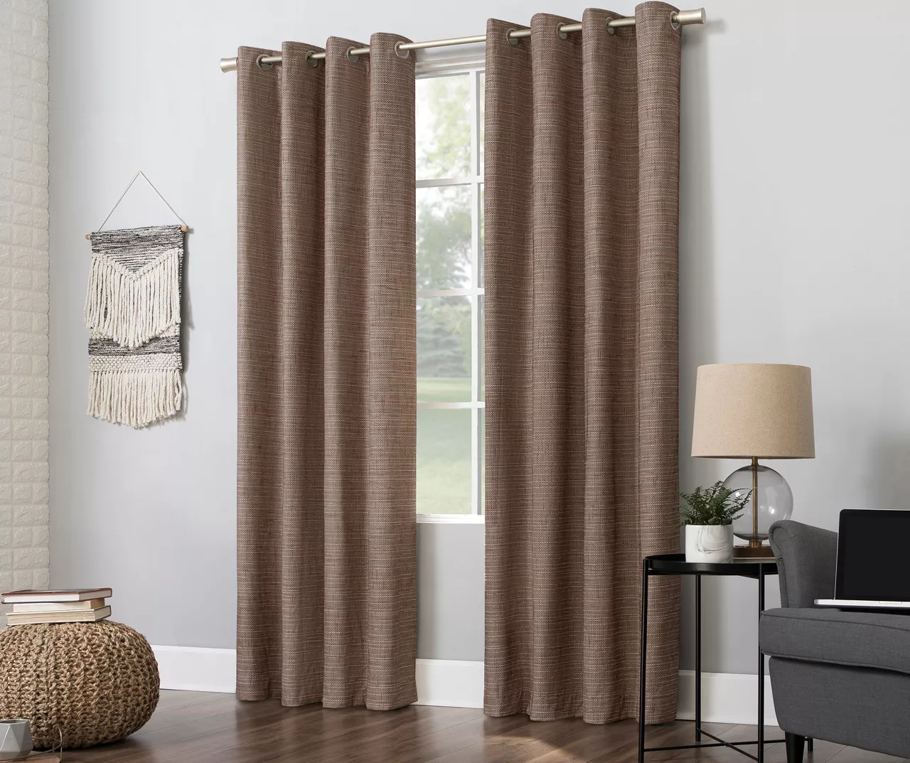 Wilbon Russet Linen Blackout Curtain Panel, (96") 7 Wilbon Russet Linen Blackout Curtain Panel, (96") - Image 5
