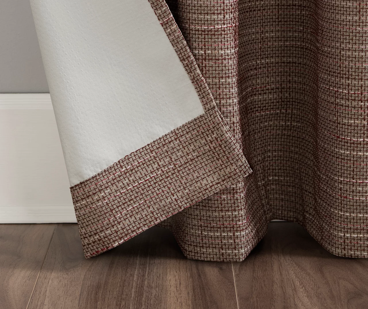 Wilbon Russet Linen Blackout Curtain Panel, (96") 8 Wilbon Russet Linen Blackout Curtain Panel, (96") - Image 6