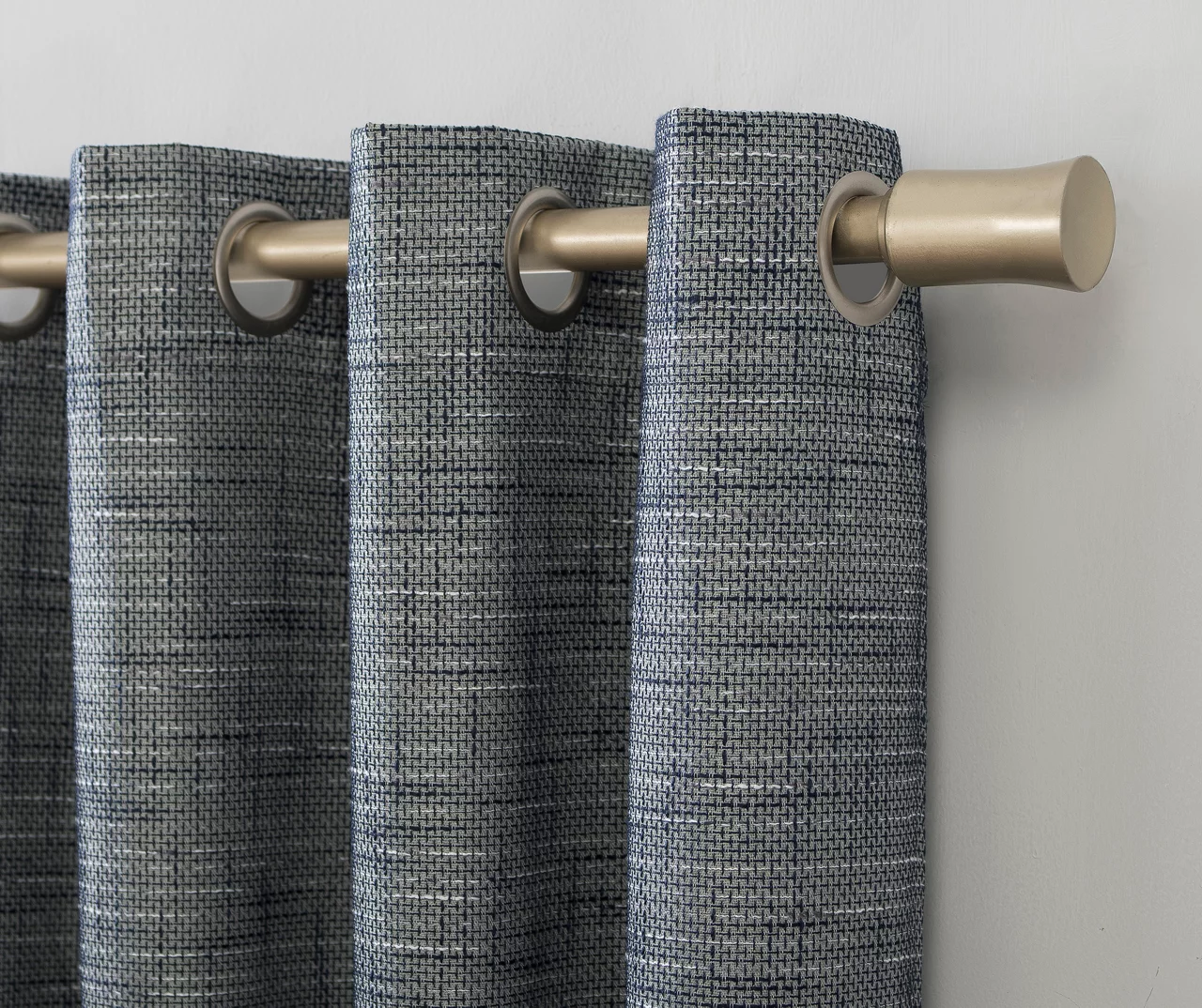 Wilbon Navy Denim Blackout Grommet Curtain Panel, (96") 5 Wilbon Navy Denim Blackout Grommet Curtain Panel, (96") - Image 3