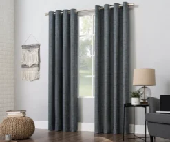 Wilbon Navy Denim Blackout Grommet Curtain Panel, (96") 15 Wilbon Navy Denim Blackout Grommet Curtain Panel, (96") -DHP Sales Store 810518494 4