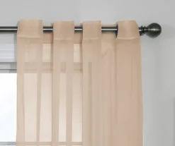 Curtain Fresh Latte Sheer Grommet Curtain Panel, (108") 10 Curtain Fresh Latte Sheer Grommet Curtain Panel, (108") -DHP Sales Store 810519496 810519498 810519495 810519546 810519509 3 4