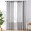 Curtain Fresh Light Gray Sheer Grommet Curtain Panel, (95") 1 Curtain Fresh Light Gray Sheer Grommet Curtain Panel, (95") -DHP Sales Store 810519502 810519520 810519501 810519494 810519505 1 4