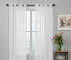 Curtain Fresh Ivory Sheer Grommet Curtain Panel, (63") 6 Curtain Fresh Ivory Sheer Grommet Curtain Panel, (63") -DHP Sales Store 810519503