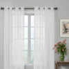 Curtain Fresh White Sheer Grommet Curtain Panel, (108") -DHP Sales Store 810519504 810519497 810519506 810519499 810519507 1 3