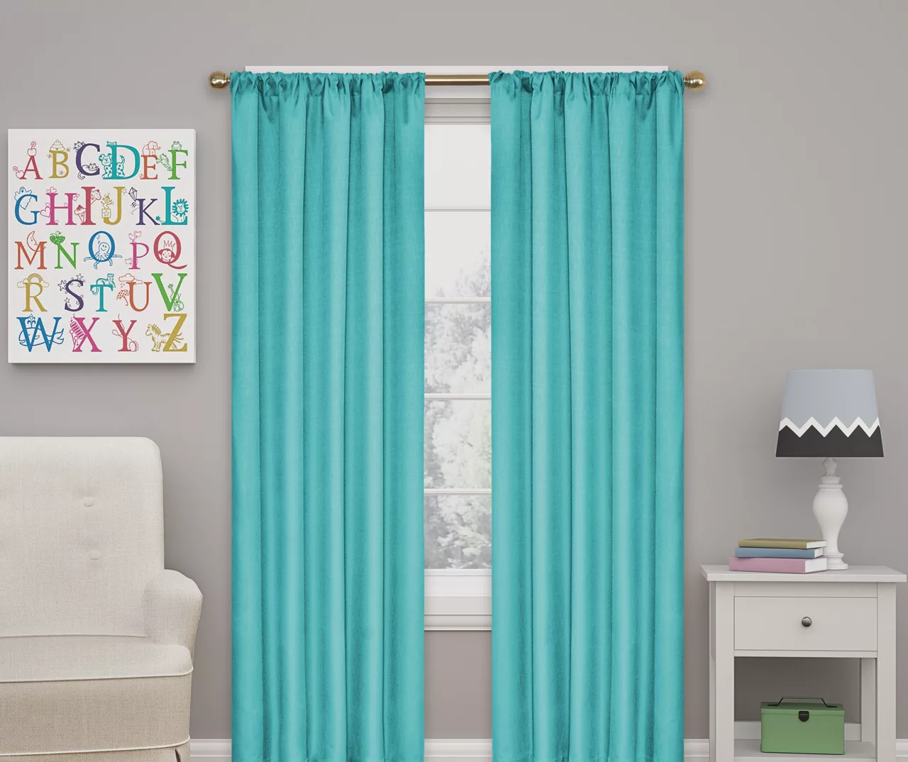 Eclipse Kendall Blackout Rod Pocket Curtain Panel 4 Eclipse Kendall Blackout Rod Pocket Curtain Panel - Image 2