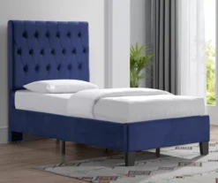 Decatur Navy Twin Upholstered Bed -DHP Sales Store 810519977 11