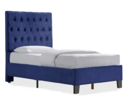 Decatur Navy Twin Upholstered Bed -DHP Sales Store 810519977 2
