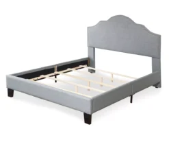 Lombard Light Gray California King Upholstered Bed