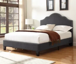 Lombard Charcoal Gray California King Upholstered Bed -DHP Sales Store 810519986 7