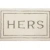 "Hers" Flint Knitted Bath Rug, (34" X 20") -DHP Sales Store 810521477 1