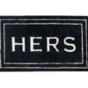 "Hers" Indigo Knitted Bath Rug, (34" X 20") 2 "Hers" Indigo Knitted Bath Rug, (34" X 20") -DHP Sales Store 810521479 1