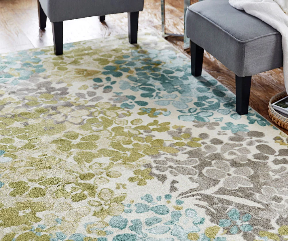 Radiance Aqua Floral Area Rug, (7'6" X 10') 4 Radiance Aqua Floral Area Rug, (7'6" X 10') - Image 2