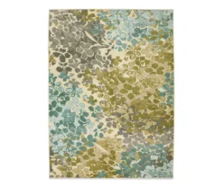 Radiance Aqua Floral Area Rug, (7'6" X 10')