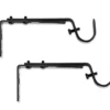 Legacy Black Adjustable Curtain Rod Brackets, 2-Pack 1 Legacy Black Adjustable Curtain Rod Brackets, 2-Pack -DHP Sales Store 810524279