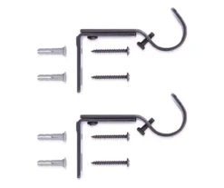 Legacy Brown-Black Adjustable Curtain Rod Brackets, 2-Pack -DHP Sales Store 810524291 7