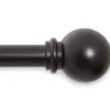 Lana Black 5/8" Ball-Finial Curtain Rod, (28"-48") -DHP Sales Store 810524304