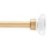 Audrey Burnished Brass 5/8" Steel Decorative Curtain Rod, (36" - 66") -DHP Sales Store 810524309