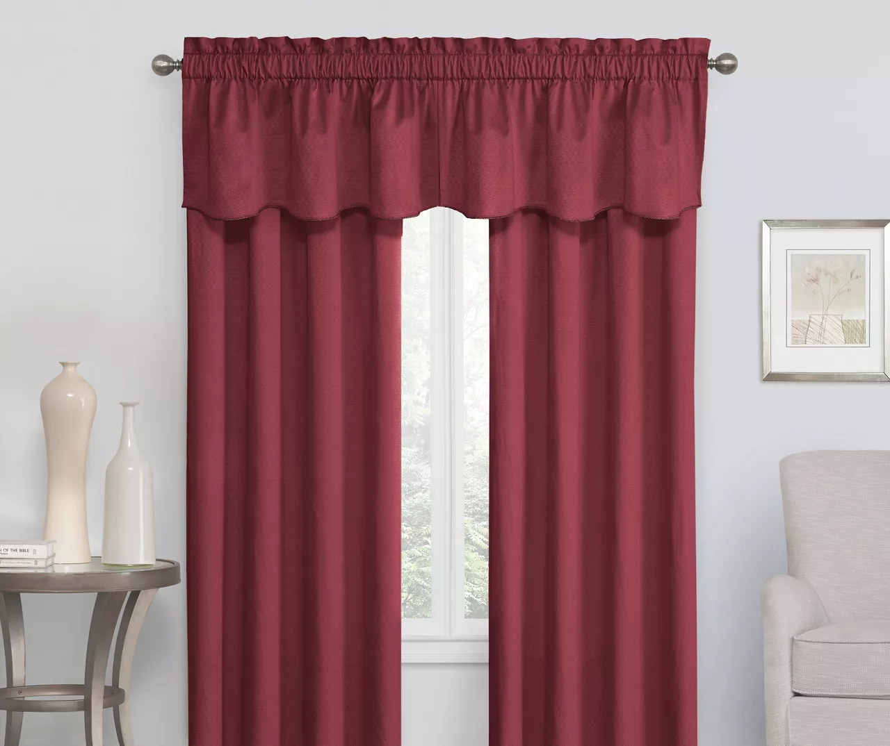 Eclipse Burgundy Canova Room Darkening Thermal Valance 3 Eclipse Burgundy Canova Room Darkening Thermal Valance