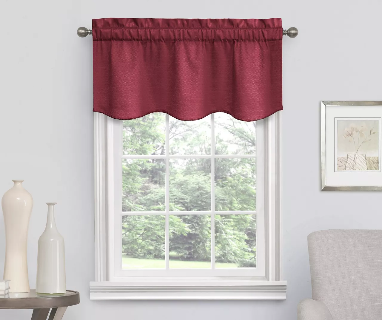 Eclipse Burgundy Canova Room Darkening Thermal Valance 4 Eclipse Burgundy Canova Room Darkening Thermal Valance - Image 2