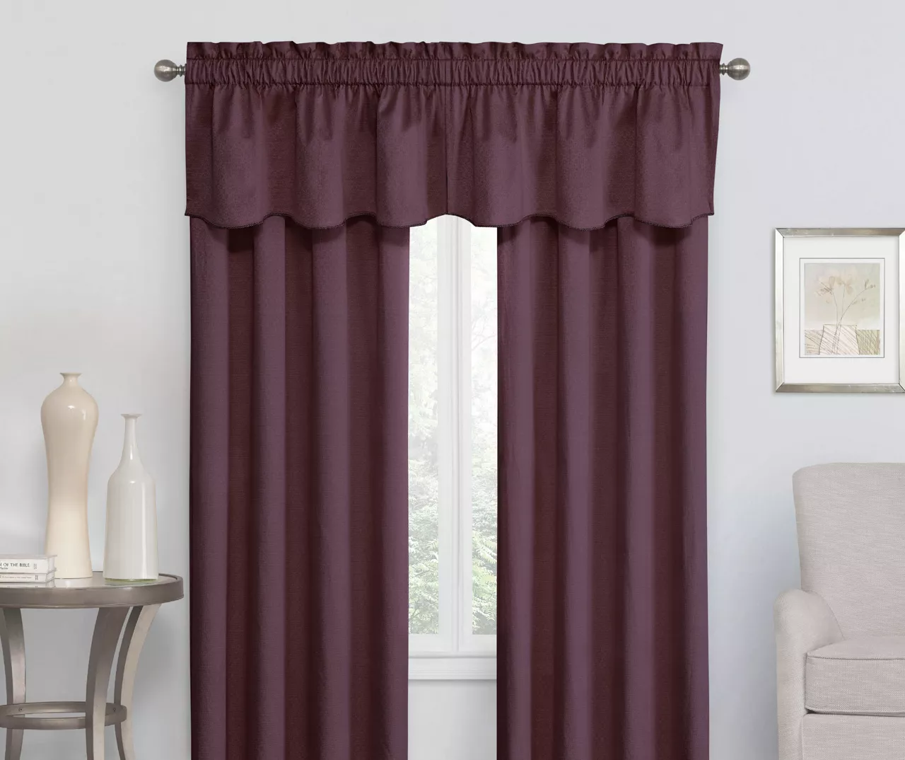 Eclipse Plum Canova Room Darkening Thermal Valance 3 Eclipse Plum Canova Room Darkening Thermal Valance